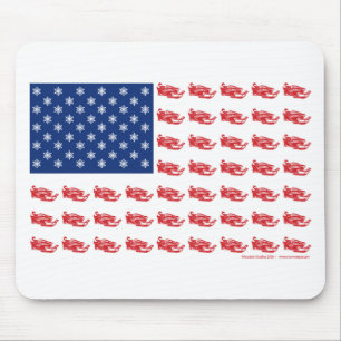 Snowmobile Flag Mousepad