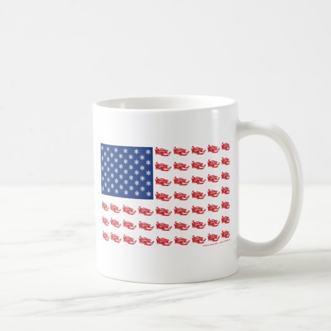 Snowmobile-Flagge Kaffeetasse (Rechts)