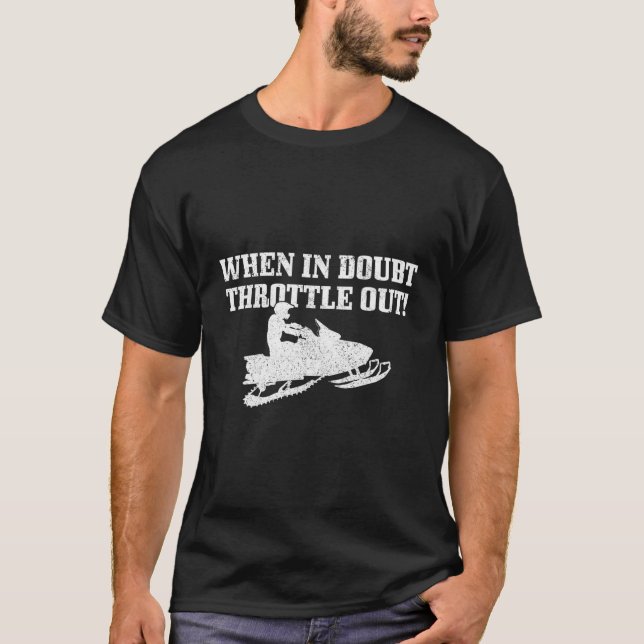 Snowmobile Funny Motor Sled Snowmobiling Geschenk T-Shirt (Vorderseite)