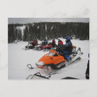 Snowmobile Group Ride Postkarte
