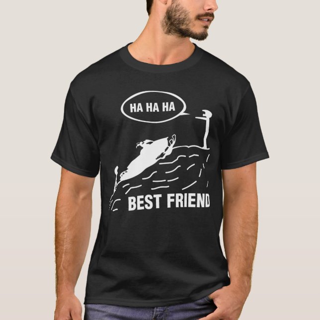 Snowmobile Ha Ha Ha Best Friends T-Shirt (Vorderseite)