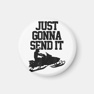 Snowmobile Just Gonna senden Sie es lustig Motor S Magnet
