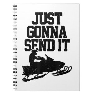 Snowmobile Just Gonna senden Sie es lustig Motor S Notizblock