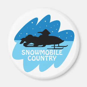 Snowmobile-Land Magnet