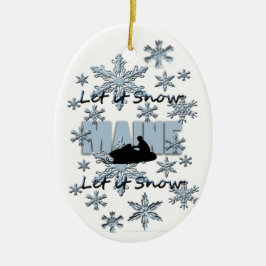 Snowmobile Let it Snow Maine Weihnachtsschmuck