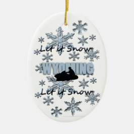 Snowmobile Let it Snow Wyoming Weihnachtsschmuck