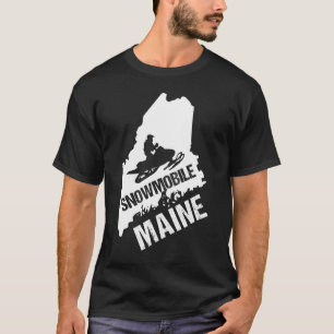 Snowmobile Maine Extreme Sport Arktis Skidoo Schne T-Shirt
