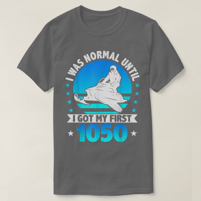 Snowmobile Motor Schlitten, 1050 Quote & Skimobile T-Shirt (Design vorne)