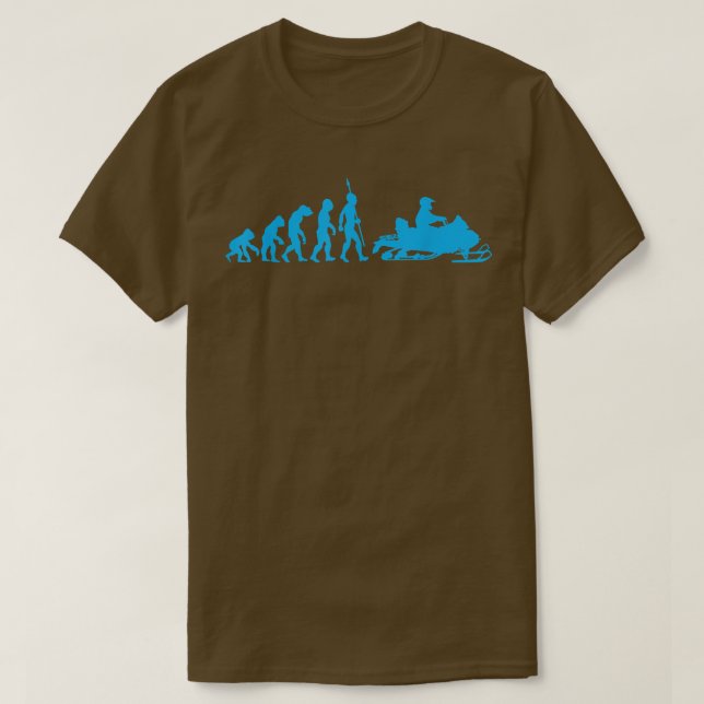 Snowmobile Motorrad-Evolution T-Shirt (Design vorne)