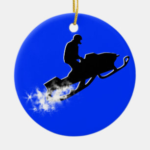 Snowmobile: Pulverspur Keramikornament