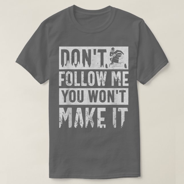 Snowmobile Reiten Schneemobil-Funn Folge mir Funn T-Shirt (Design vorne)