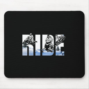 Snowmobile Ride Snowmobiling Winter Sport Skifahre Mousepad