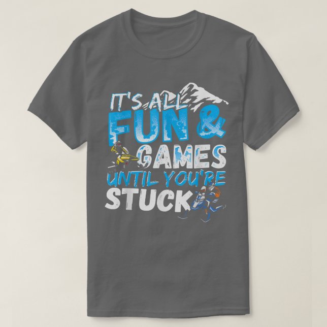 Snowmobile Riding Design für einen Snowmobiler 853 T-Shirt (Design vorne)