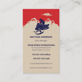 Snowmobile Sales Service Rentals Vertical Visitenkarte