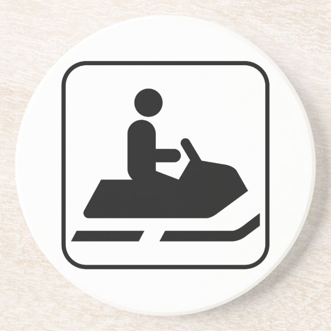 Snowmobile-Symbol-Untersetzer Getränkeuntersetzer (Vorne)