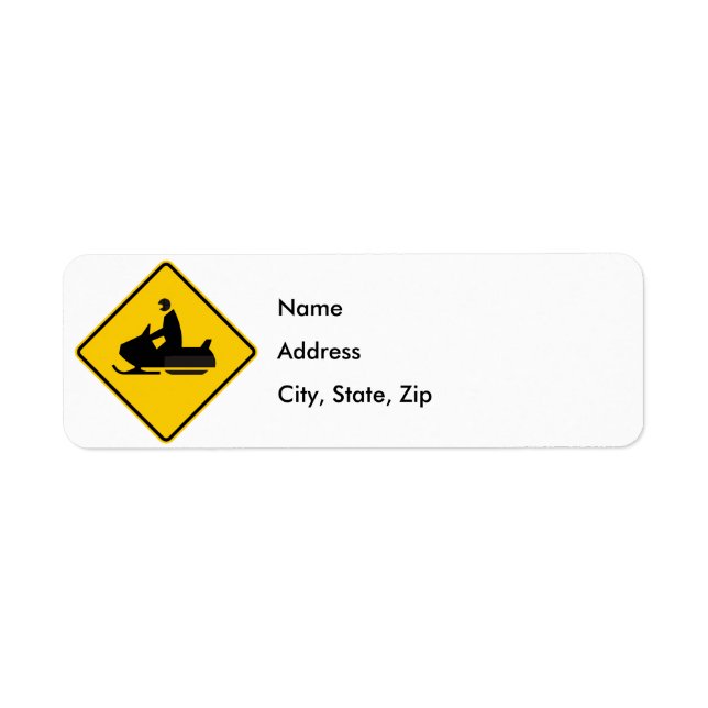 Snowmobile Traffic Highway Sign (Vorne)