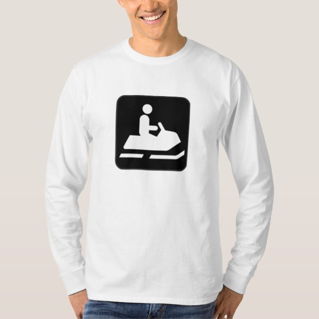 Snowmobile-Zeichen T-Shirt (Vorderseite)
