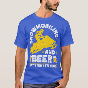 Snowmobiling Bier Drinks Männer Schlitten T-Shirt