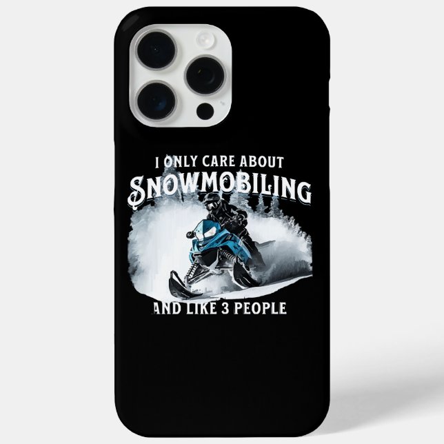 Snowmobiling Funny Snowmobile Case-Mate iPhone Hülle (Rückseite)