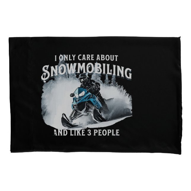 Snowmobiling Funny Snowmobile Kissenbezug (Vorderseite)