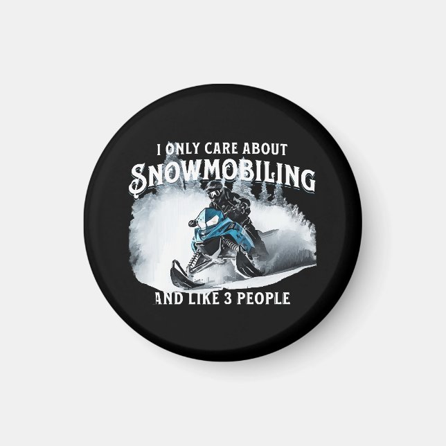 Snowmobiling Funny Snowmobile Magnet (Vorne)