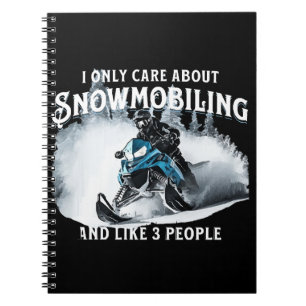 Snowmobiling Funny Snowmobile Notizblock