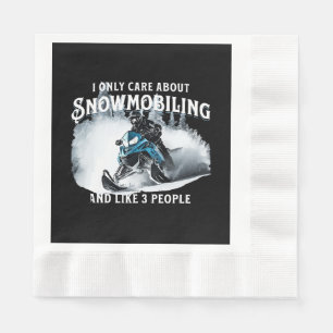 Snowmobiling Funny Snowmobile Serviette