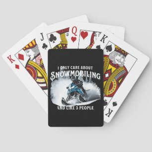 Snowmobiling Funny Snowmobile Spielkarten