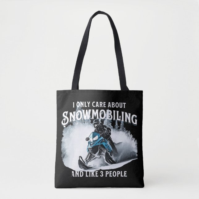 Snowmobiling Funny Snowmobile Tasche (Vorderseite)
