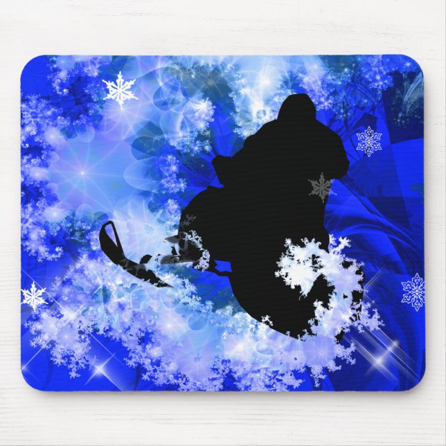 Snowmobiling in der Lawine Mousepad (Vorne)