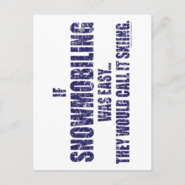 Snowmobiling-is-EASY[1] Postkarte (Vorderseite)