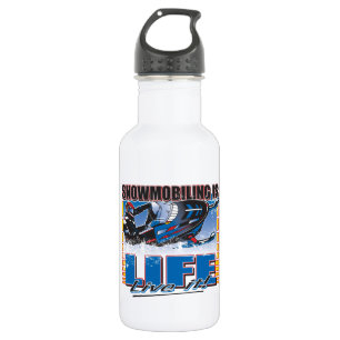 Snowmobiling ist Leben Edelstahlflasche