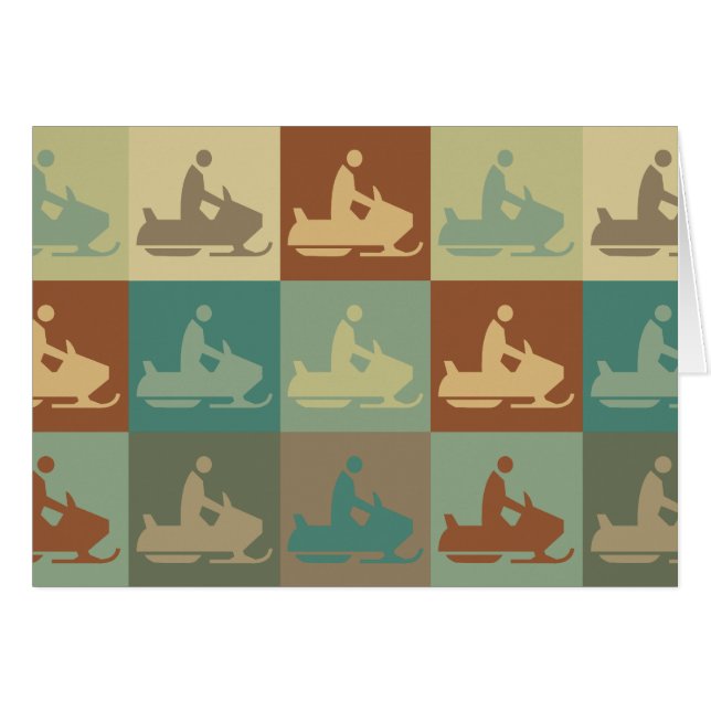 Snowmobiling Pop-Kunst (Vorderseite (Horizontal))