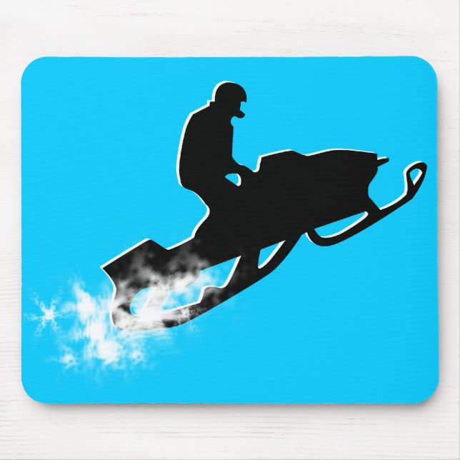 snowmobiling Pulverspur Mousepad (Vorne)
