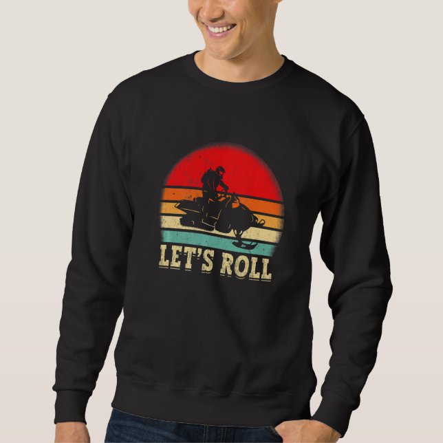 snowmobiling snomobile riding sweatshirt (Vorderseite)