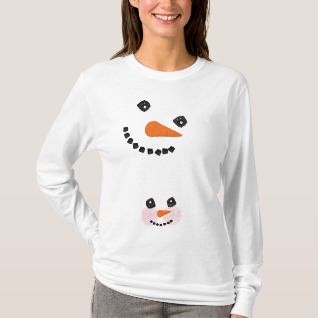 Snowmommy and Baby von Leslie Harlow T-Shirt (Vorderseite)