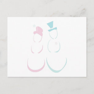 Snowpaar in Icy Pink und Blue Postkarte