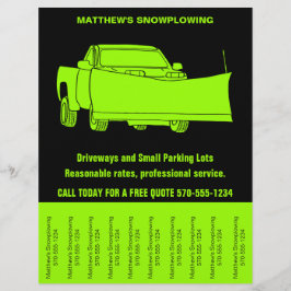 Snowpflügen Business Flyer mit Strickreißen