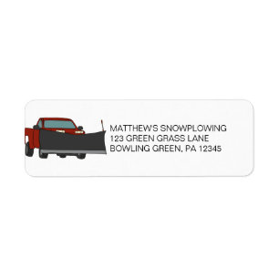 Snowpflügende Business Snow Plow Rücksendeadresse