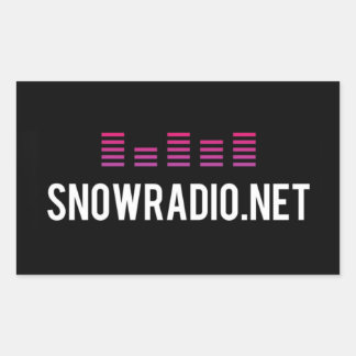 SNOWRADIO-Sticker Rechteckiger Aufkleber