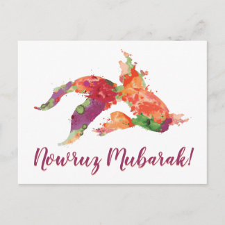 Snowruz Mubarak Goldfisch Postkarte
