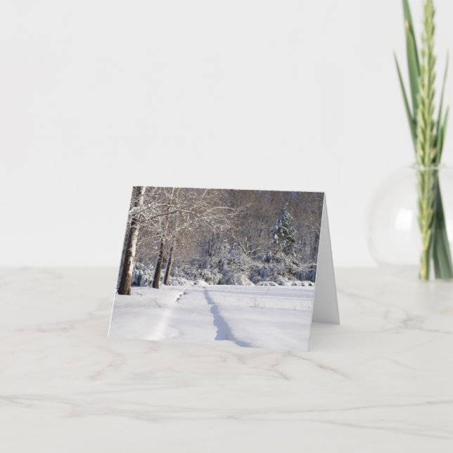 Snowscape Eine Grußkarte für die Urlaubssaison Karte (Vorderseite)