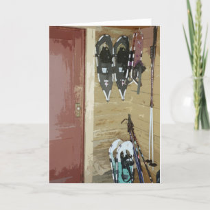 Snowshoe Holiday Card Feiertagskarte