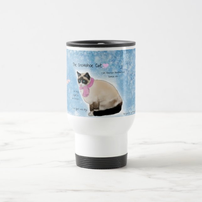 Snowshoe-Katzen-Reise-Tasse Reisebecher (Mittel)