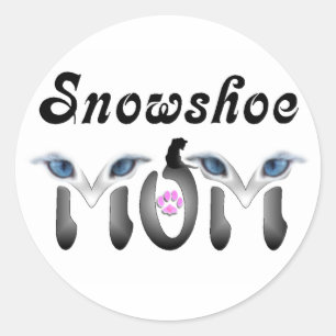 Snowshoe-Mama-Geschenke Runder Aufkleber