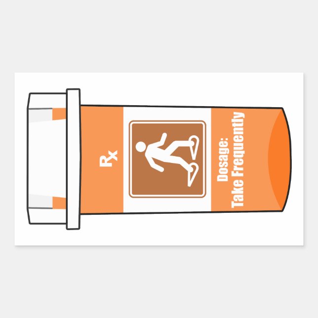 Snowshoeing Is My Drug Rechteckiger Aufkleber (Vorderseite)