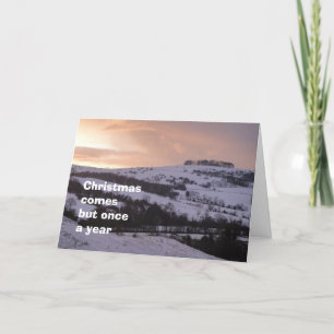 Snowy-Ansicht Weihnachtskarte Feiertagskarte