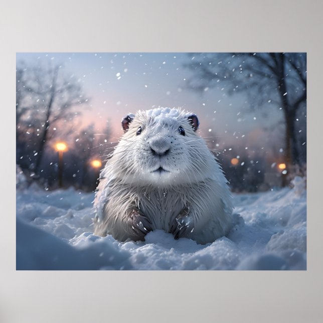 Snowy Beaver Poster (Vorne)