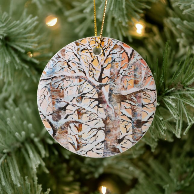 Snowy Birch Holiday Ornament (Baum)