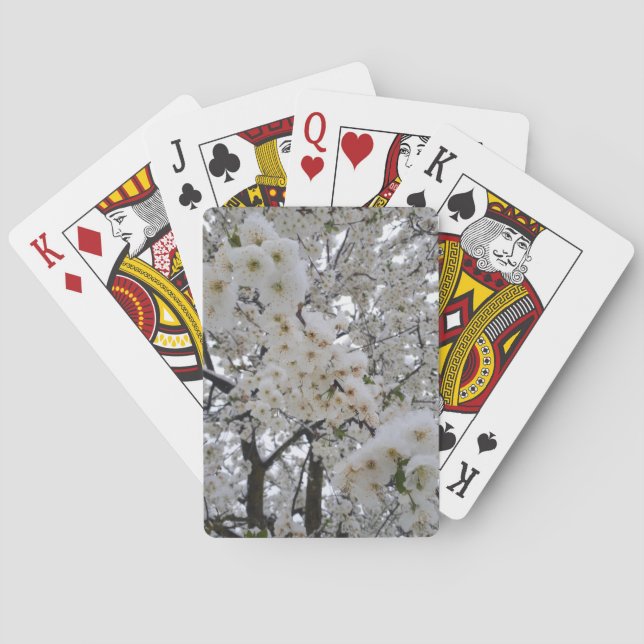 Snowy Blossom Playing Cards Spielkarten (Rückseite)